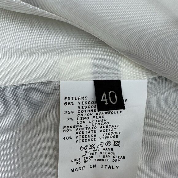 Etro Women's Paisley 3/4 Sleeve Jacket US Small Italian 40 Cotton Linen Designer - Picture 9 of 16